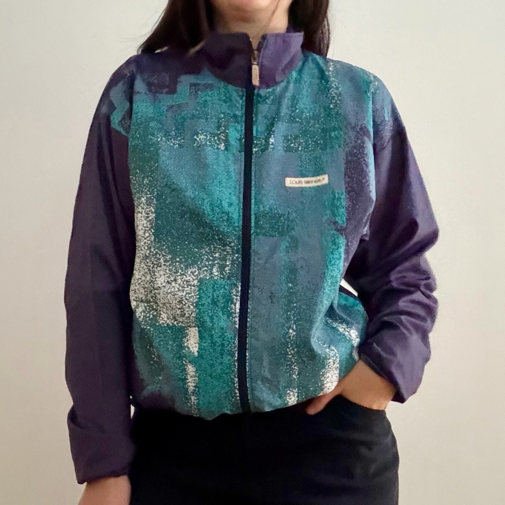 VINTAGE 90s retro Louis Garneau windbreaker - M